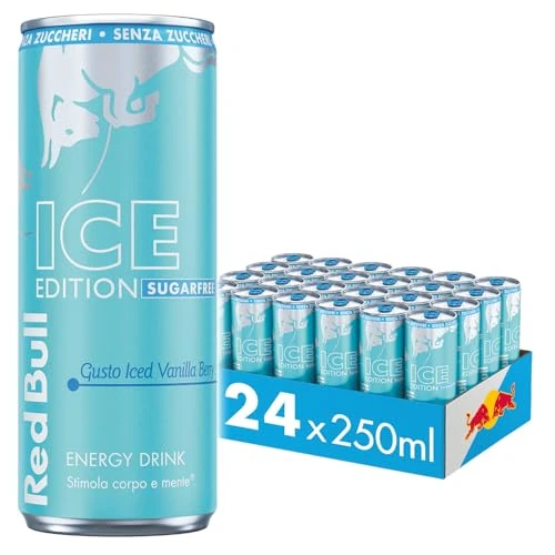 Offerta a tempo: Red Bull Energy Drink, Gusto Iced Vanilla Berry Sugarfree, 250 ml, 24 Lattine - 20% da 29.99 € a 23.99 €