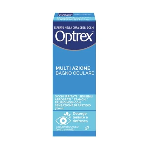 Offerta a tempo: Optrex Multi Azione, Bagno Oculare con Estratti Naturali per Occhi Rossi, Stanchi e Irritati 300ml - 29% da 15.00 € a 10.62 €