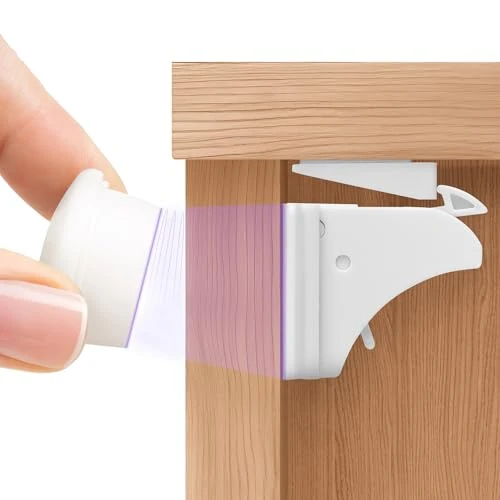 Offre limitée : WunderHippo Serrure Magnétique Invisible pour Sécurité Enfant – 12 Verrous & 3 Clés – Blocage Sans Perçage – Protection pour Placards, Portes & Tiroirs – Blanc de 19.99 € à 19.99 € (0.00% de remise)