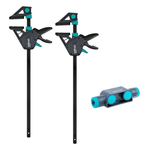 Limited-time offer: wolfcraft XL one-Handed clamp Set PRO MAX I 8663060 I 250 kg Clamping Force for The Highest Professional Demands I incl Connector I Clamping Widths of up to 1,060 mm I Made in Europe from $190.89 to $190.89 (save 0.00%)