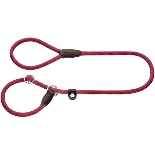 Offerta a tempo: HUNTER Retriever - Guinzaglio per cani Freestyle, colore bordeaux, collo integrato, regolabile in modo continuo, resistente alle intemperie, facile da pulire, resistente, con punte in pelle - 51% da 29.99 € a 14.62 €