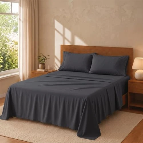 Offerta a tempo: Degrees Home Premium – Set Lenzuola 4 Pezzi in Microfibra Spazzolata (140X200) – Lenzuolo con Angoli, Lenzuolo Piatto e 2 Federe 70X50 – Extra Morbido, Anti-Piega e Certificato Oeko-Tex - 12% da 24.09 € a 21.17 €