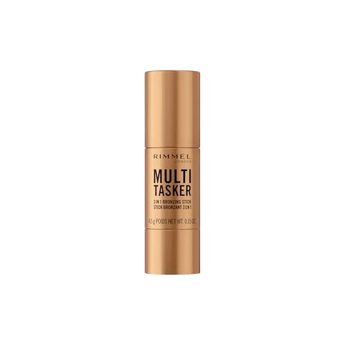 Limited offer: Rimmel Multi Tasker 3 in 1 Bronzing Stick, 002 Medium, Sculpted and Bronzed Glow, All-Day Wear, Sheer and Dewy Finish, Infused with Vitamin C & E, Vegan Formula, Cruelty-Free from 7.42 USD to 6.68 USD (save 10%)