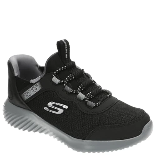 Zeitlich begrenztes Angebot: Skechers Bounder Brisk-Burst-Sneaker für Jungen, Schwarzer Synthetik-Textil-Holzkohlebesatz, 13 UK Child von 45.00 € auf 45.00 € (0.00% Rabatt)