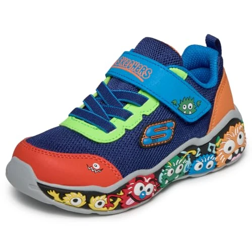 Zeitlich begrenztes Angebot: Skechers Baby - Jungen Play Scene Turnschuhe, Navy & Blue Textile/ Lime & Red Synthetic/ Mu, 26 EU von 39.95 € auf 37.99 € (5% Rabatt)