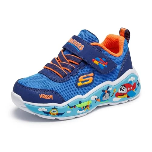 Offre limitée : Skechers Garçon Play Scene Sneaker, Blue, 24 EU de 39.95 € à 39.95 € (0.00% de remise)