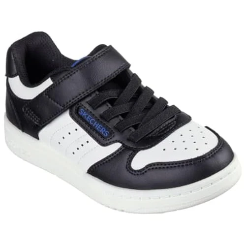 Zeitlich begrenztes Angebot: Skechers Quick Street Sneaker für Jungen, Schwarzes Synthetikmaterial, weiß-Blauer Besatz, 5 UK Child von 34.95 € auf 22.10 € (37% Rabatt)