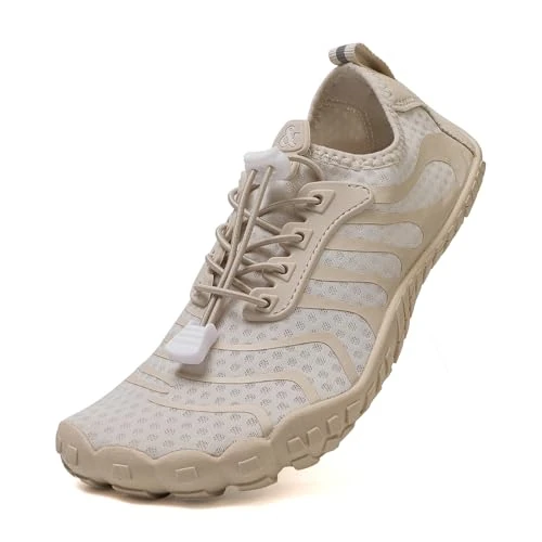 Zeitlich begrenztes Angebot: Wasserschuhe Badeschuhe Damen Herren Strandschuhe Schnell Trocknend Drainagelöcher Strand Schwimmschuhe Meeresschuh Surfschuhe Poolschuhe Unisex Barfußschuhe für Kajakfahren Fitnessstudio Beige EU37 von 22.98 € auf 19.18 € (17