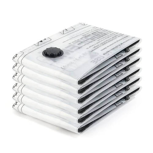 Oferta limitada: GRIFEMA GH83-6, 6 Piezas Bolsas de Almacenamiento al Vacío 80x60 cm, Ahorro de Espacio para Ropa de Cama, Edredones, Mantas y Viajes, Bolsas Vacio Ropa Reutilizable de 12.99 € a 12.99 € (ahorro 0.00%)
