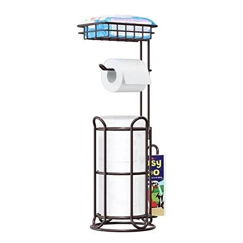 Limitiertes Angebot: Freistehender Toilettenpapierhalter mit Ablage für Badezimmer, Bronze von 16.97 EUR auf 13.55 EUR (Spare 20%)