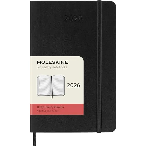 Limited offer: Moleskine Classic 12 Month 2026 Daily Planner, Soft Cover, Pocket (3.5" x 5.5"), Black, 400 pages from 24.95 EUR to 24.95 EUR (save 0%)