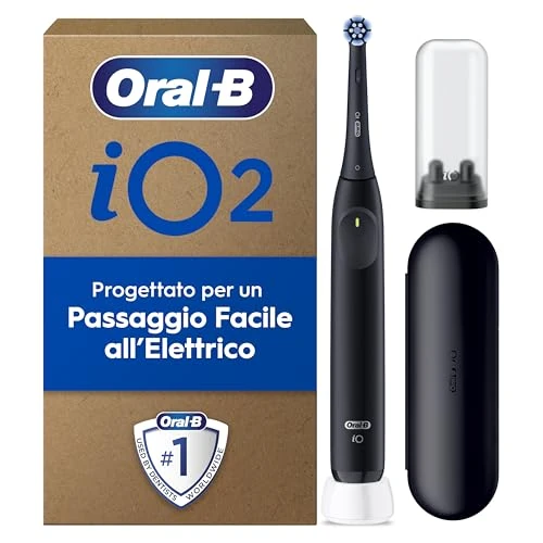 Offre limitée : Oral-B Brosse A Dents Electrique iO 2 Noire, 3 Modes De Nettoyage, Brossage Souple Et Silencieux, Capteur De Pression, Brossette Oral B De Rechange, Chargeur, Etui De Voyage, Emballage En Carton de 72.52 EUR à 61.64 EUR (remise 15%)