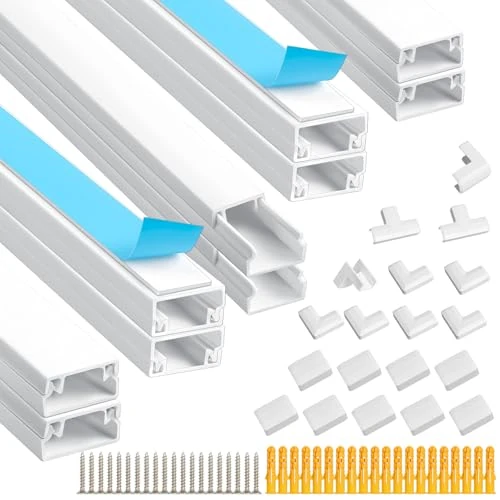 Oferta limitada: Romon Canaleta Cables pared Adhesivo, 10 Piezas Canaletas Adhesivas PVC 0.4m*20mmx10mm Blanco Esconder Cable Management para Organizar, Proteger y Cubrir Cables de TV y de Red Domésticos para Despacho de 17.49 € a 17.49 € (ahorro 0.00%)