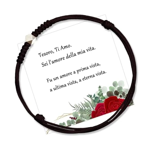 Offerta a tempo: QianSiLi Regali di Coppia,Bracciale Coppia Lui e Lei,Regalo Fidanzato,Regali Fidanzata,Regali Natale 2024 Offerte,Bracciale Uomo Personalizzato,Regalo Anniversario per Lui e Lei (Nero) - 24% da 15.39 € a 11.69 €