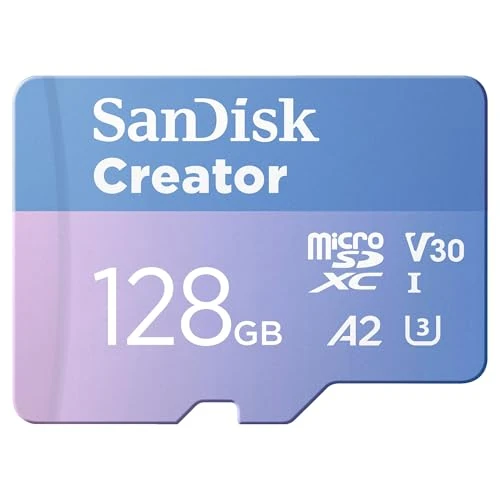 Limited offer: SanDisk 128GB Creator microSD UHS-I Card with SD Adapter - Up to 190MB/s, for Cameras and Drones, 4K, 5.3K, A2, V30, U3, 3 Months of Adobe Lightroom Included - SDSQXAA-128G-GN6MS from 29.99 EUR to 19.90 EUR (save 34%)