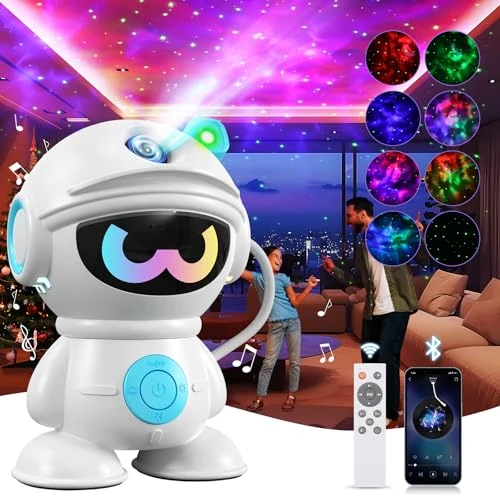 Offerta a tempo: DAYLUMI Proiettore Stelle Soffitto, Proiettore di Cielo Stellato a Forma di Baseball con Musica e Telecomando, Proiettore Galassia Perfetto per la Camera da Letto dei Bambini (Blu) - 39% da 32.99 € a 19.99 €