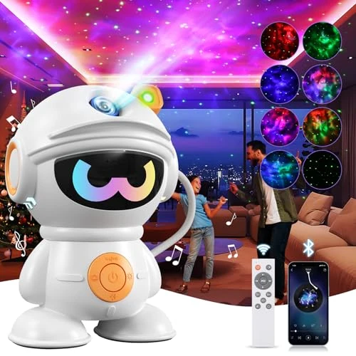 Tijdelijke aanbieding: Projector sterrenhemel met muziek, Galaxy led-projector in honkbaldesign met nevel en ster, sfeerverlichting, nachtlampje voor kinderen, beste cadeau voor kinderen (oranje) van 29.99 EUR naar 29.99 EUR (korting 0%)