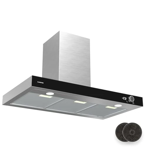 Offerta a tempo: Klarstein AirNova - Cappa da Cucina da 90cm, Cappa Aspirante a Parete, 620 m³/ora, Efficienza Energetica A++, LED: 6500K, Silenziosa: 68 dB, Acciaio Inox, Ricircolo & Scarico - 37% da 315.99 € a 197.70 €