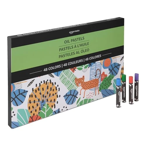 Offerta a tempo: Amazon Basics, Set di pastelli a olio morbidi per artisti, principianti, studenti, insegnanti, 1 unità, 48 colori - 0.00% da 13.16 € a 13.16 €