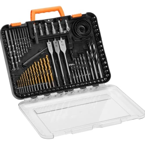 Limited-time offer: VEVOR Drill Bit Set, 100 Pieces Drill and Driver Bit Set, Screwdriver Bit Set Suitable for Wood Metal Cement Drilling and Screw Driving, Drill Bit Sets Combo Kit Assorted in Organized Carrying Case from 20.99 £ to 12.72 £ (save 39%)
