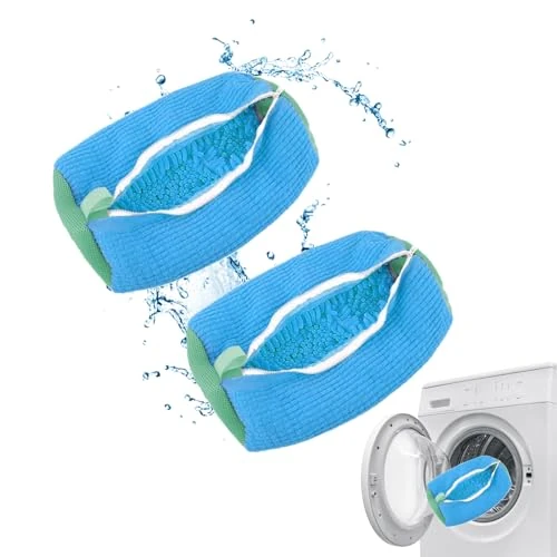 Offerta a tempo: sacca per lavare le scarpe in lavatrice,sacca lavaggio scarpe lavatrice,sacco per lavare scarpe in lavatrice,sacchetto scarpe lavatrice - Blu 2 Pezzi - 4% da 15.99 € a 15.39 €