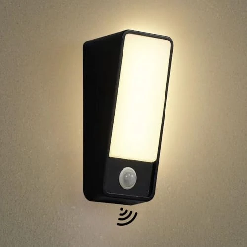 Offerta a tempo: Comely Applique da Parete con Sensore di Movimento, Impermeabile IP65 Lampade da Parete 12W, Bianco Caldo 3000K Lampada a Muro per Interni ed Esterni, Giardini Ingresso Terrazza - 15% da 25.98 € a 22.08 €