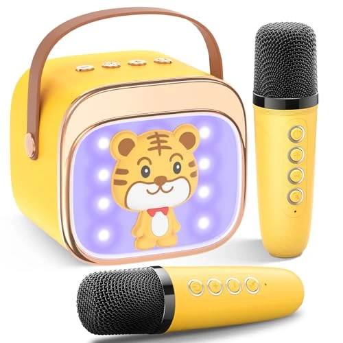 Limitiertes Angebot: LUVTOY Karaoke Maschine mit 2 Mikrofonen：[Exklusive Anpassung] - Bluetooth Karaoke Mikrofon Kinder - Mikrofon für Mädchen 3-12 Jahre - Spielzeug ab 3-15 Jahre Junge - Ostergeschenke Mädchen Spielzeug von 21.99 EUR auf 16.99 EUR (Spare 23%)