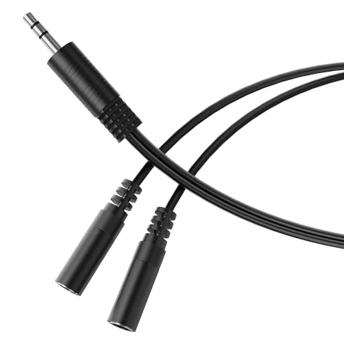 Offerta a tempo: HDSupply Splitter audio, cavo a Y, adattatore Aux Y da 3,5 mm per due cuffie, doppio spinotto stereo a 3 pin, splitter per cuffie, telefono cellulare, smartphone, tablet, PC, laptop, nero - 0.00% da 10.25 € a 10.25 €