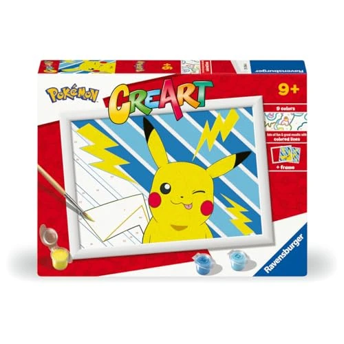 Offerta a tempo: Ravensburger - Creart Serie D Pokémon Pikachu | Kit Pittura Bambini | Dipingere Con I Numeri Include Tutto Il Necessario | Giochi Bambini 9 Anni O Più | Creart 9 Anni - 36% da 15.90 € a 10.22 €
