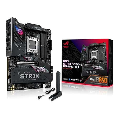 Offerta a tempo: ASUS ROG STRIX B850-E GAMING WIFI, Scheda Madre AMD ATX, Slot DDR5, Nera - 15% da 409.00 € a 349.00 €