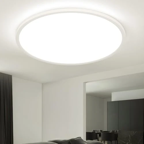 Offre limitée : EASY EAGLE Plafonnier LED 50CM, 52W Lampe Plafond Moderne 4000K, IP44 Luminaire Plafonnier Rond pour Salon Salle de Bain Cuisine Salon Chambre Couloir Bureau de 52.99 € à 52.99 € (0.00% de remise)