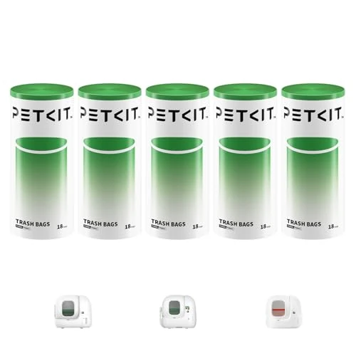 Offerta a tempo: PETKIT Sacchetti per Escrementi per Gatti, per Pura MAX 2 e PUROBOT MAX PRO 2, 5 Rotoli*18 (90 Pezzi) - 17% da 39.99 € a 33.00 €