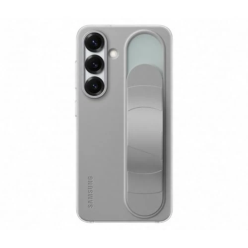 Offerta a tempo: Samsung Standing Grip Case cover con cinturino e funzione cavalletto per Galaxy S25, Gray - 74% da 59.90 € a 15.38 €