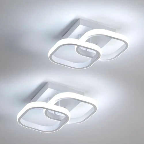 Beperkte aanbieding: Mckalen Moderne LED Plafondlamp, 2 Stuks 22W 2475LM Aluminium Plafondlamp voor Slaapkamer, Wit Koude Verlichting 6500K voor Woonkamer, Gang, Keuken van 49.99 EUR naar 49.99 EUR (besparing 0%)
