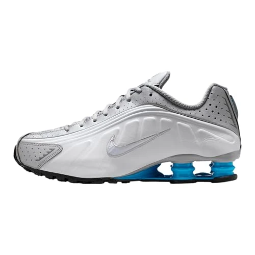 Offerta a tempo: Nike HQ1988-005 Shox R4 Uomo, Metallic Silver/Blue Lagoon-White EU 40.5 - 25% da 149.99 € a 111.99 €