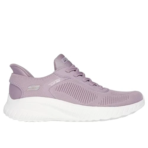 Skechers Bobs Squad Chaos Current MuseSneaker para Mujer, Tela Lavanda, 6.5 UK Wide