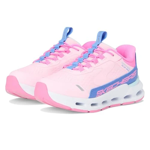 Skechers Girl's Glide-Step + Vista Sneaker, Rose, 12.5 UK Child
