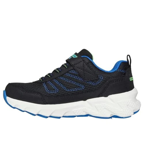 Skechers Elite Sport Tread Aquavek Sneaker, Black Synthetic/Textile/Blue & Lime Trim, 10 UK Child