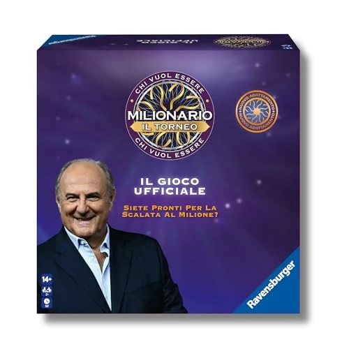 Ravensburger - Bordspellen: Chi wil miljonair, bordspel volwassenen en kinderen + 14 jaar, voor het hele gezin, tv-spel, 2 tot 5 spelers