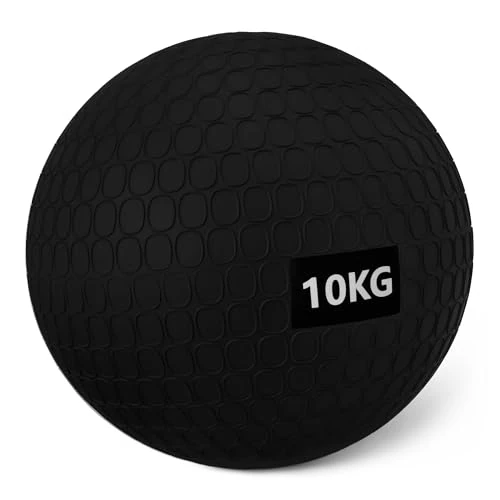 Amazon Basics – Slam-Medizinball für Übungen, 10 kg, Schwarz