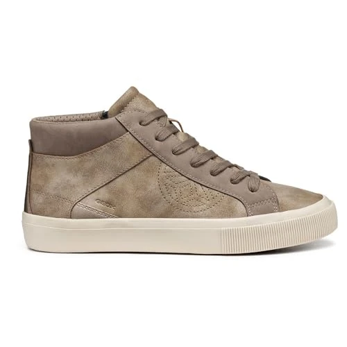 Limited-time offer: Geox Womens Demmeleny Sneaker, Beige, 2.5 UK from 66.54 £ to 66.54 £ (save 0.00%)