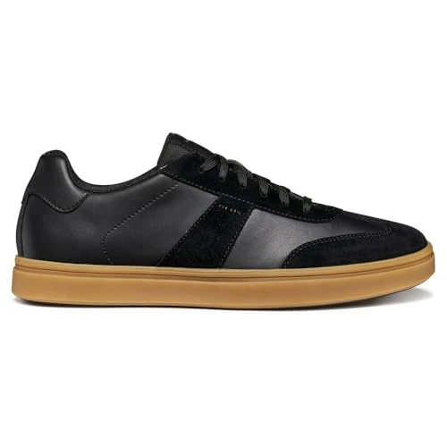 Geox U Baltmore Sneakers voor heren, zwart, 44 EU, zwart, 44 EU