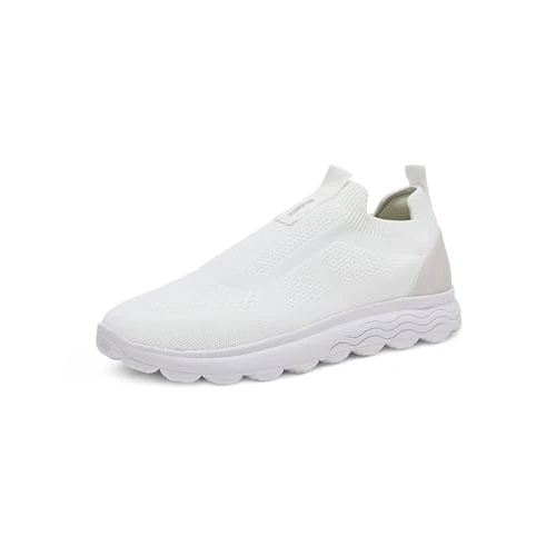 Geox Men's U Spherica Trainers, White, 8 UK