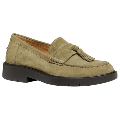 Geox Mocassins D SPHERICA EC1 pour Femme, Vert, 42 EU, Vert, 42 EU