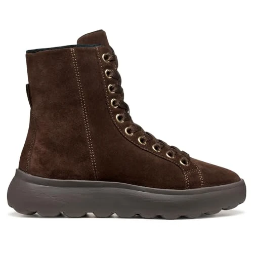Offre limitée : Geox Femme D Spherica Ec4.1 Bottines à la Cheville, Marron foncé, 36 EU de 78.93 € à 78.93 € (0.00% de remise)
