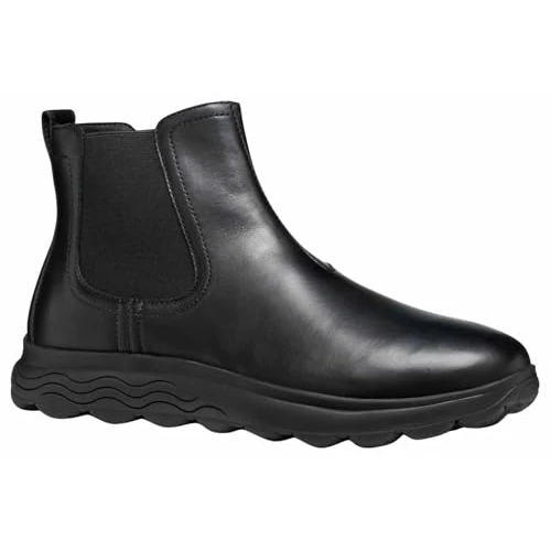 Geox U SPHERICA Ankle Boot para hombre, negro, talla 43 EU, Negro, 43 EU