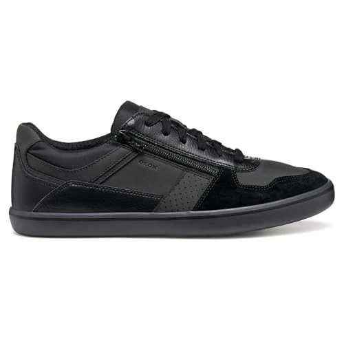 Geox Men's U Elver Trainers, Black, 45 EU, Black, 10.5 UK