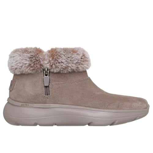 Skechers Encore Bottes de neige pour femme, Daim taupe foncé, 37 EU