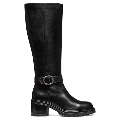 Offerta a tempo: Geox Donna D Damiana Knee High Boot, Nero, 39.5 EU - 5% da 80.03 € a 76.03 €