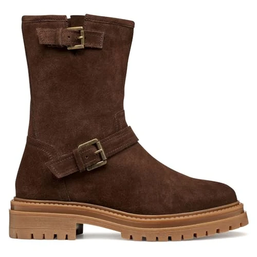 Offre limitée : Geox Femme D Iridea Bottines à la Cheville, Marron foncé, 37 EU de 116.30 € à 108.89 € (6% de remise)